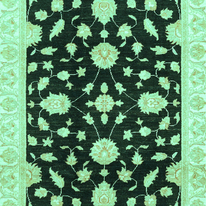 Machine Washable Oriental Turquoise Traditional Area Rugs, wshabs3020turq