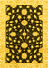 Machine Washable Oriental Yellow Traditional Rug, wshabs3020yw