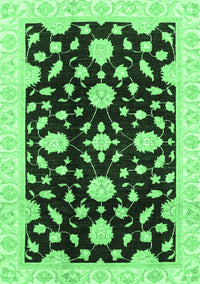 Oriental Emerald Green Traditional Rug, abs3020emgrn