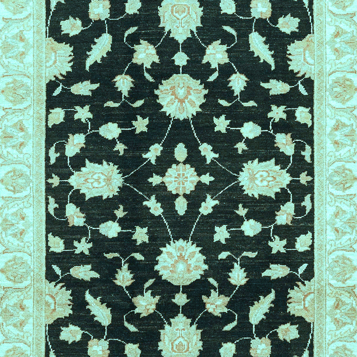 Machine Washable Oriental Light Blue Traditional Rug, wshabs3020lblu