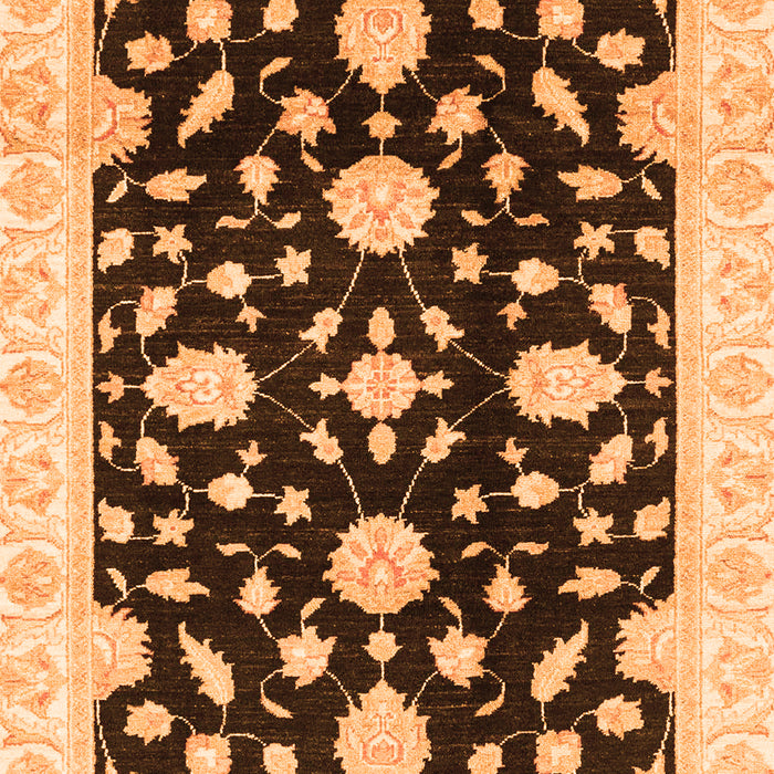 Machine Washable Oriental Orange Traditional Area Rugs, wshabs3020org