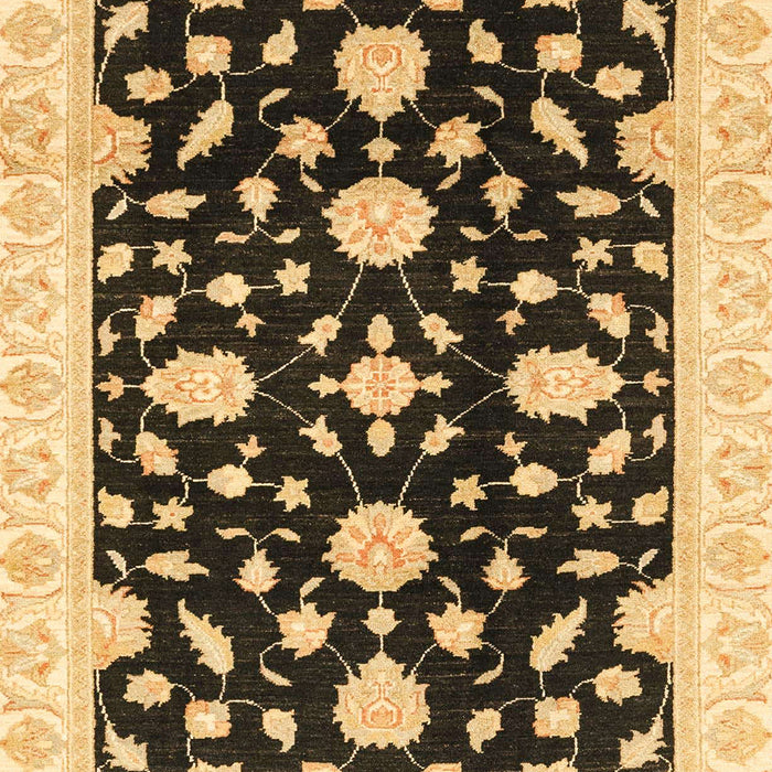 Machine Washable Abstract Bakers Brown Rug, wshabs3020