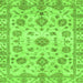 Square Machine Washable Abstract Green Modern Area Rugs, wshabs3021grn