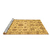 Sideview of Machine Washable Abstract Brown Modern Rug, wshabs3021brn