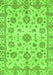 Machine Washable Abstract Green Modern Area Rugs, wshabs3021grn