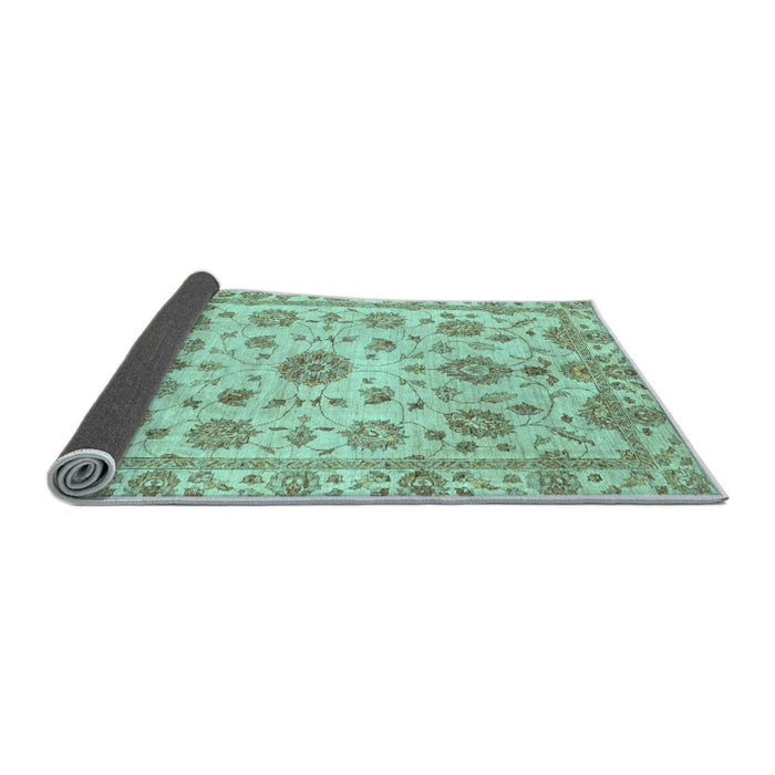 Sideview of Abstract Light Blue Modern Rug, abs3021lblu
