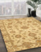 Abstract Chrome Gold Yellow Modern Rug in Family Room, abs3021