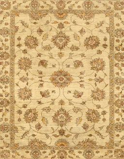 Abstract Chrome Gold Yellow Modern Rug, abs3021