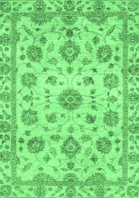 Abstract Emerald Green Modern Rug, abs3021emgrn