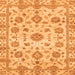 Square Machine Washable Abstract Orange Modern Area Rugs, wshabs3021org