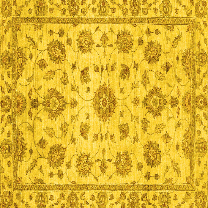 Square Machine Washable Abstract Yellow Modern Rug, wshabs3021yw