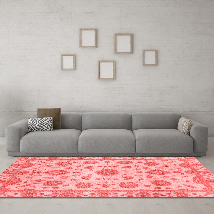 Modern Red Washable Rugs