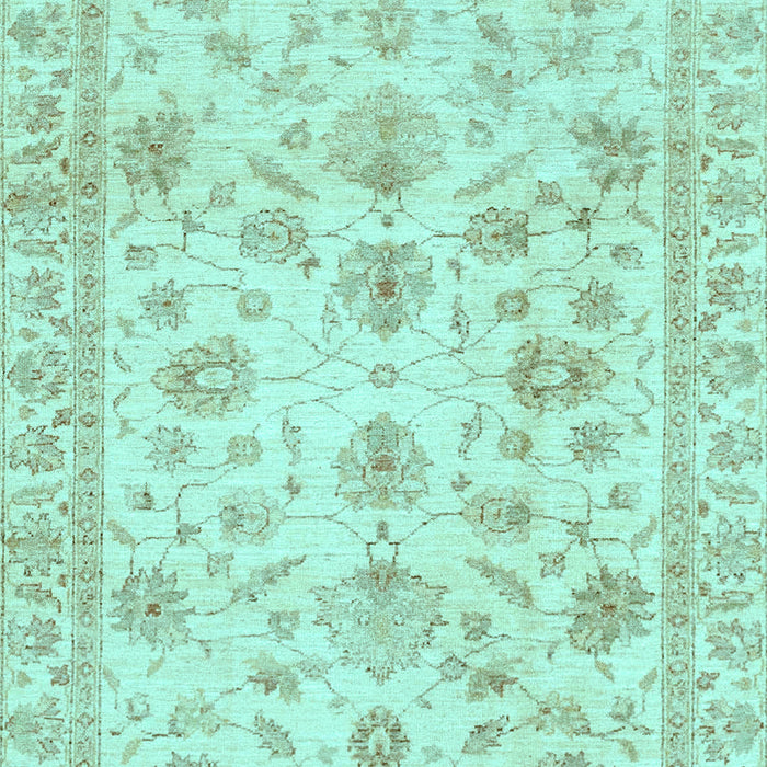 Machine Washable Oriental Light Blue Traditional Rug, wshabs3022lblu