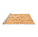 Sideview of Machine Washable Oriental Orange Traditional Area Rugs, wshabs3022org