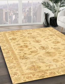 Machine Washable Abstract Chrome Gold Yellow Rug in a Family Room, wshabs3022