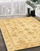 Machine Washable Abstract Chrome Gold Yellow Rug in a Family Room, wshabs3022