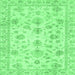 Square Oriental Emerald Green Traditional Rug, abs3022emgrn