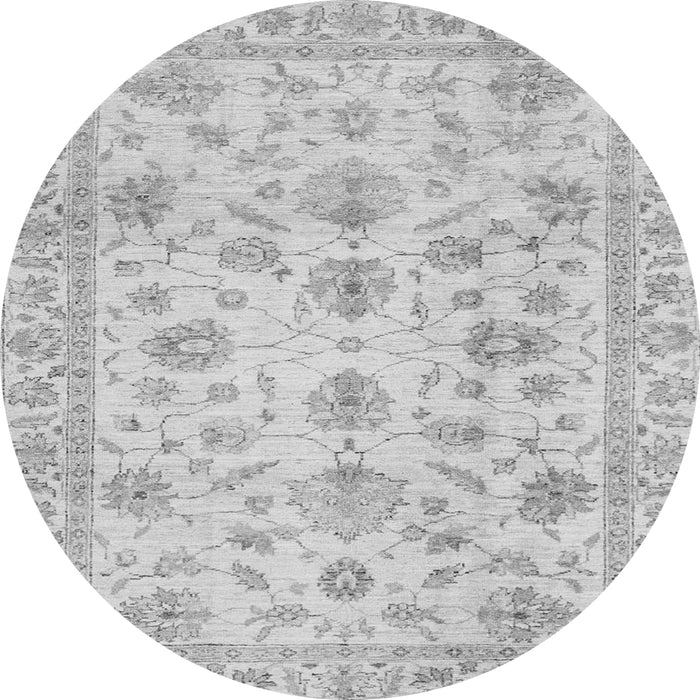 Round Oriental Gray Traditional Rug, abs3022gry