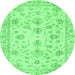 Round Oriental Emerald Green Traditional Rug, abs3022emgrn