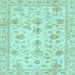 Square Oriental Light Blue Traditional Rug, abs3022lblu