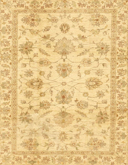 Abstract Chrome Gold Yellow Oriental Rug, abs3022