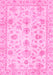 Machine Washable Oriental Pink Traditional Rug, wshabs3022pnk