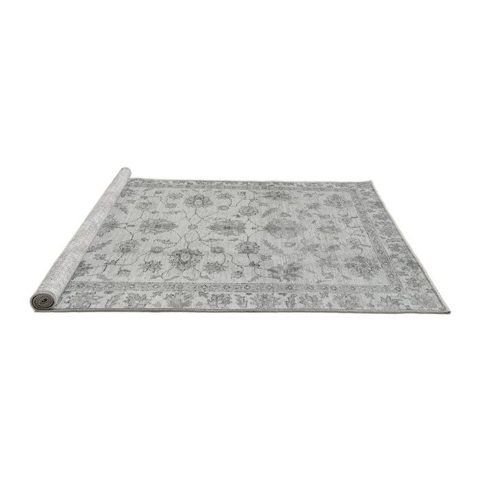 Sideview of Machine Washable Oriental Gray Traditional Rug, wshabs3022gry
