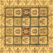 Square Abstract Brown Modern Rug, abs3023brn