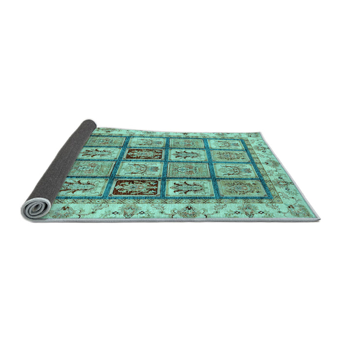 Sideview of Abstract Light Blue Modern Rug, abs3023lblu