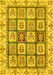 Machine Washable Abstract Yellow Modern Rug, wshabs3023yw