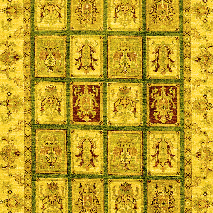 Machine Washable Abstract Yellow Modern Rug, wshabs3023yw