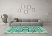 Machine Washable Abstract Light Blue Modern Rug in a Living Room, wshabs3023lblu