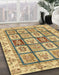 Abstract Chrome Gold Yellow Modern Rug in Family Room, abs3023