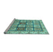 Sideview of Machine Washable Abstract Light Blue Modern Rug, wshabs3023lblu