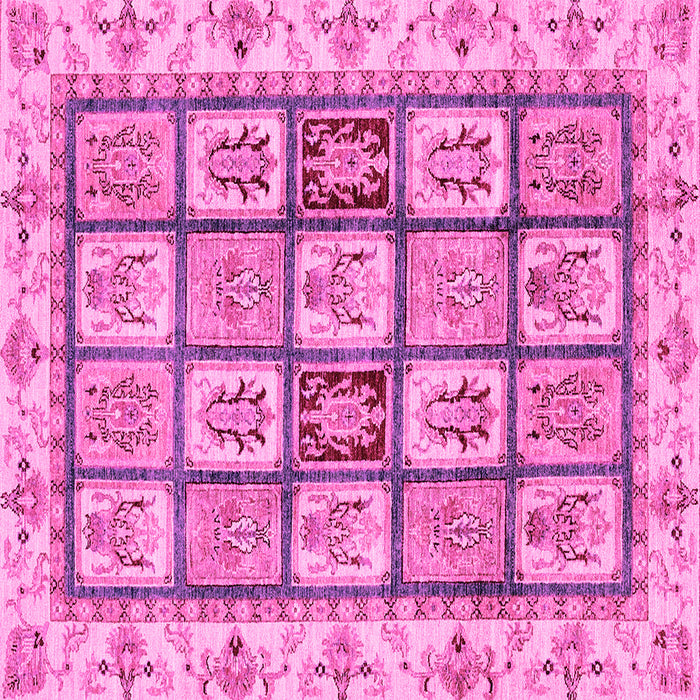 Square Abstract Pink Modern Rug, abs3023pnk