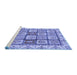 Sideview of Machine Washable Abstract Blue Modern Rug, wshabs3023blu