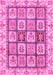 Machine Washable Abstract Pink Modern Rug, wshabs3023pnk