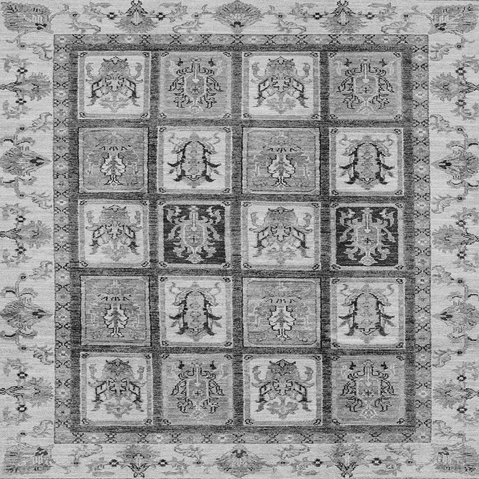 Square Abstract Gray Modern Rug, abs3023gry