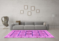 Machine Washable Abstract Purple Modern Rug, wshabs3023pur