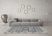 Machine Washable Abstract Gray Modern Rug in a Living Room,, wshabs3023gry