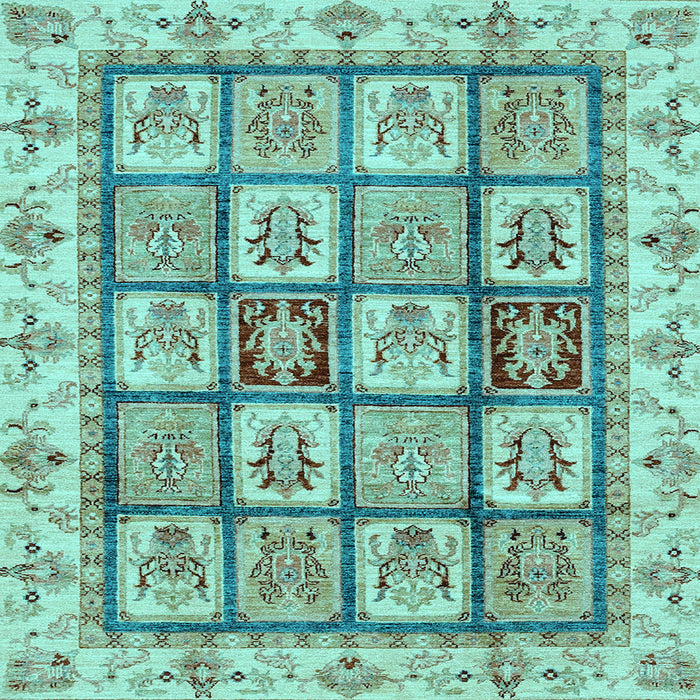 Square Abstract Light Blue Modern Rug, abs3023lblu