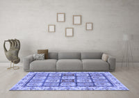 Machine Washable Abstract Blue Modern Rug, wshabs3023blu