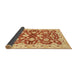 Sideview of Abstract Orange Red Oriental Rug, abs3024