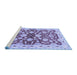 Sideview of Machine Washable Oriental Blue Traditional Rug, wshabs3024blu