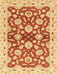 Machine Washable Abstract Orange Red Rug, wshabs3024