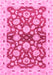 Machine Washable Oriental Pink Traditional Rug, wshabs3024pnk