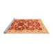 Sideview of Machine Washable Oriental Orange Traditional Area Rugs, wshabs3024org