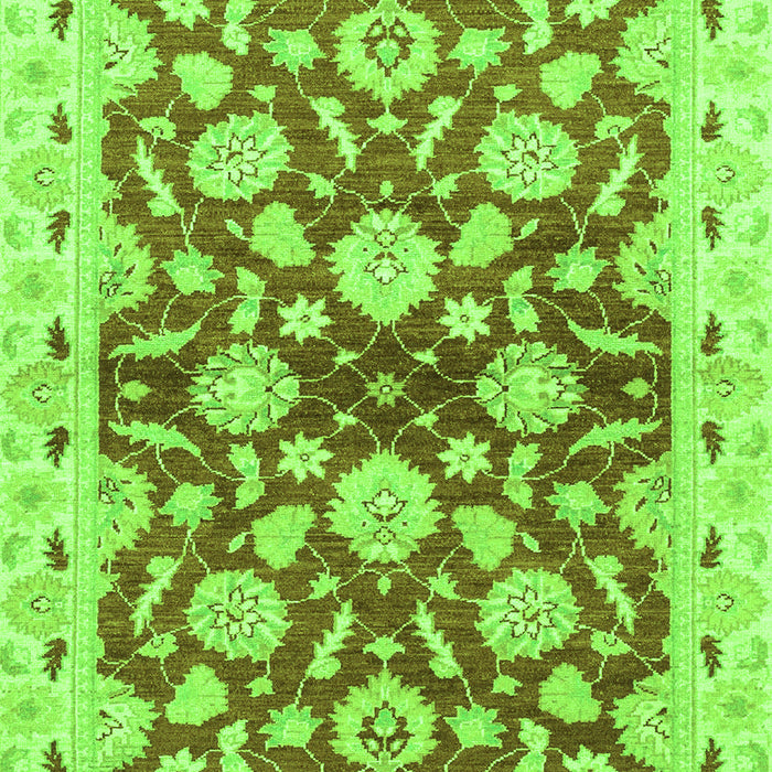 Machine Washable Oriental Green Traditional Area Rugs, wshabs3024grn