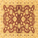 Square Oriental Brown Traditional Rug, abs3024brn