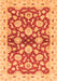 Machine Washable Oriental Orange Traditional Area Rugs, wshabs3024org